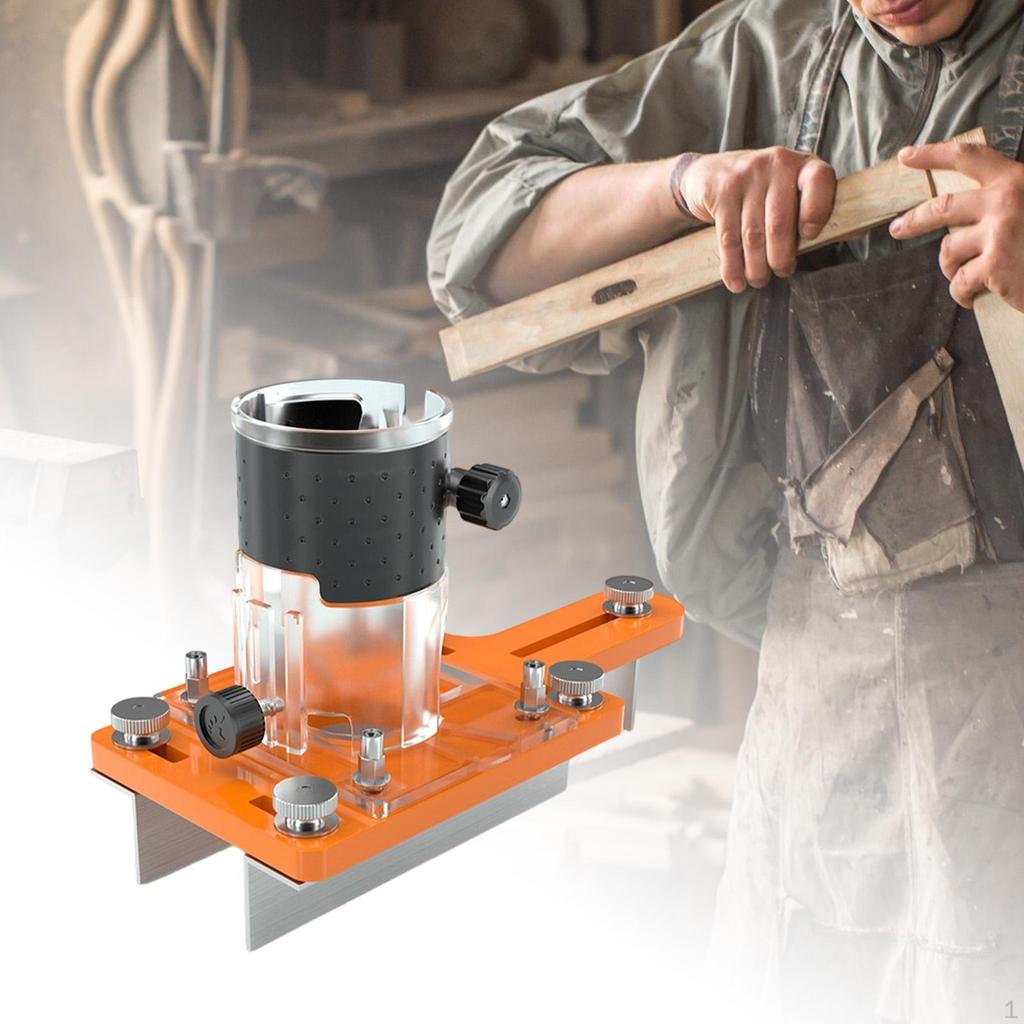 Wood Trimmer Router Base Adjustable Mounting Replacement Portable Slotting Bracket for 64-65mm