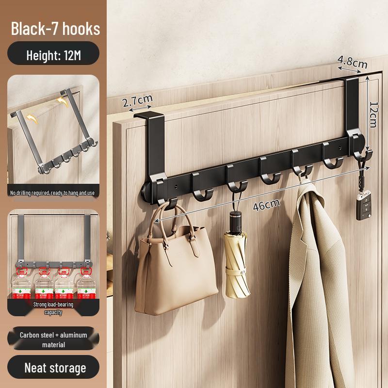 Silent Adhesive Wall-Mounted Clothes Hanger Hook for Bedroom Doors