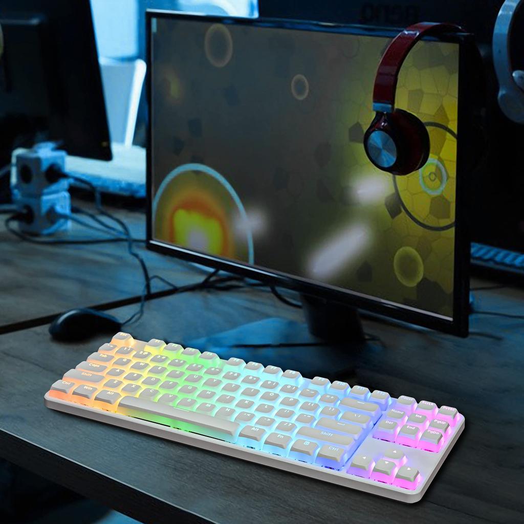 Ussixchare 117-Key PBT Printed Keyset, Dual Lens Translucent XDA Contour, ISO and ANSI Layout, Suitable for 61688487104-Key Mechanical Keyboards