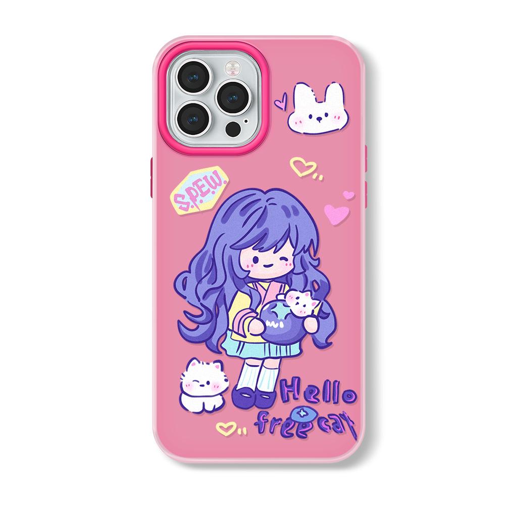 

Силиконовый чехол Zhitai Apple Cartoon для iPhone 14 Pro Max/15 Pro/12 - Jelly Skin-Feel 14 Plus