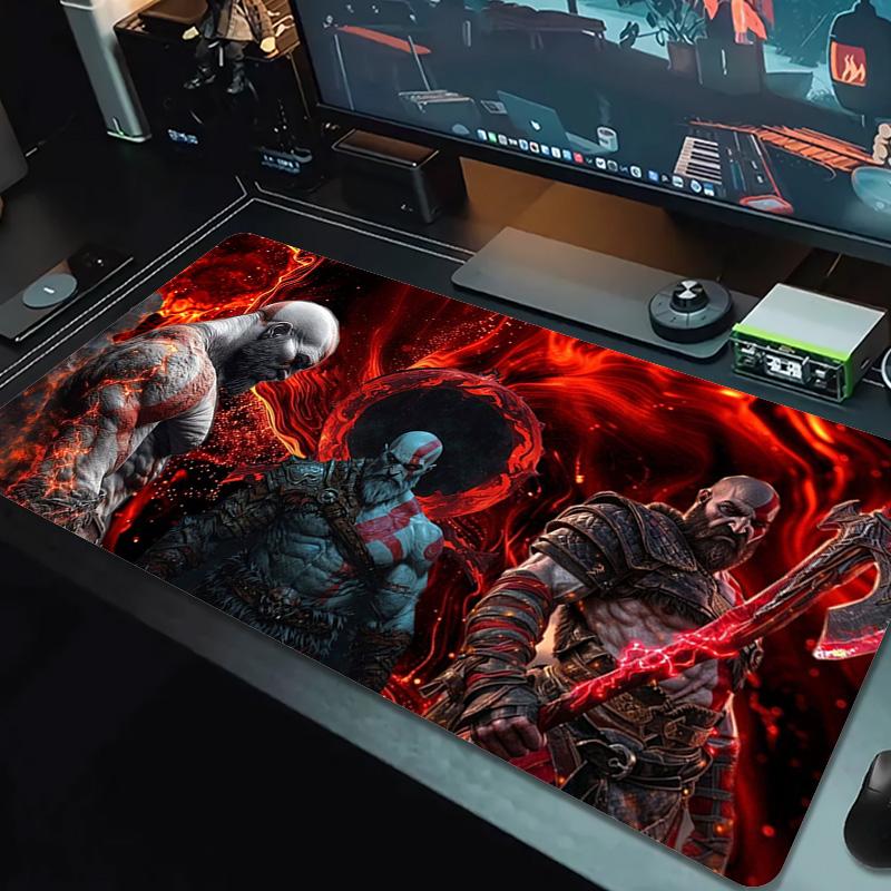 God of War Color Mouse Pad Large Gaming Table Cushion Non-slip Laptop Tablet Big Mousepad XXL Mat Mini PC Playmat With Lock edge