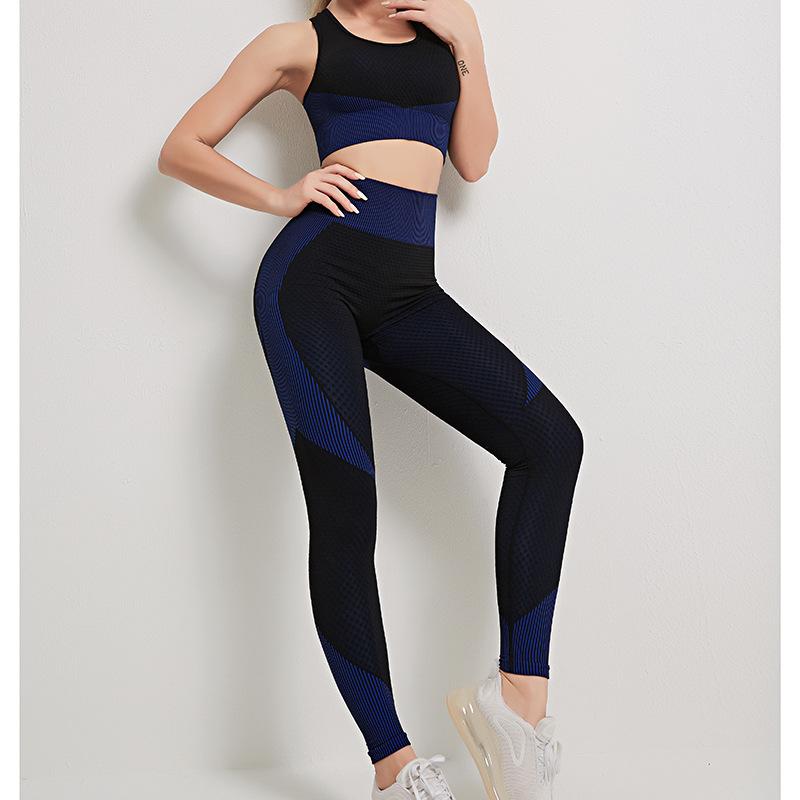 JYL Seamless Yoga Set Hip Lifting Three Piece Fitness Outfit