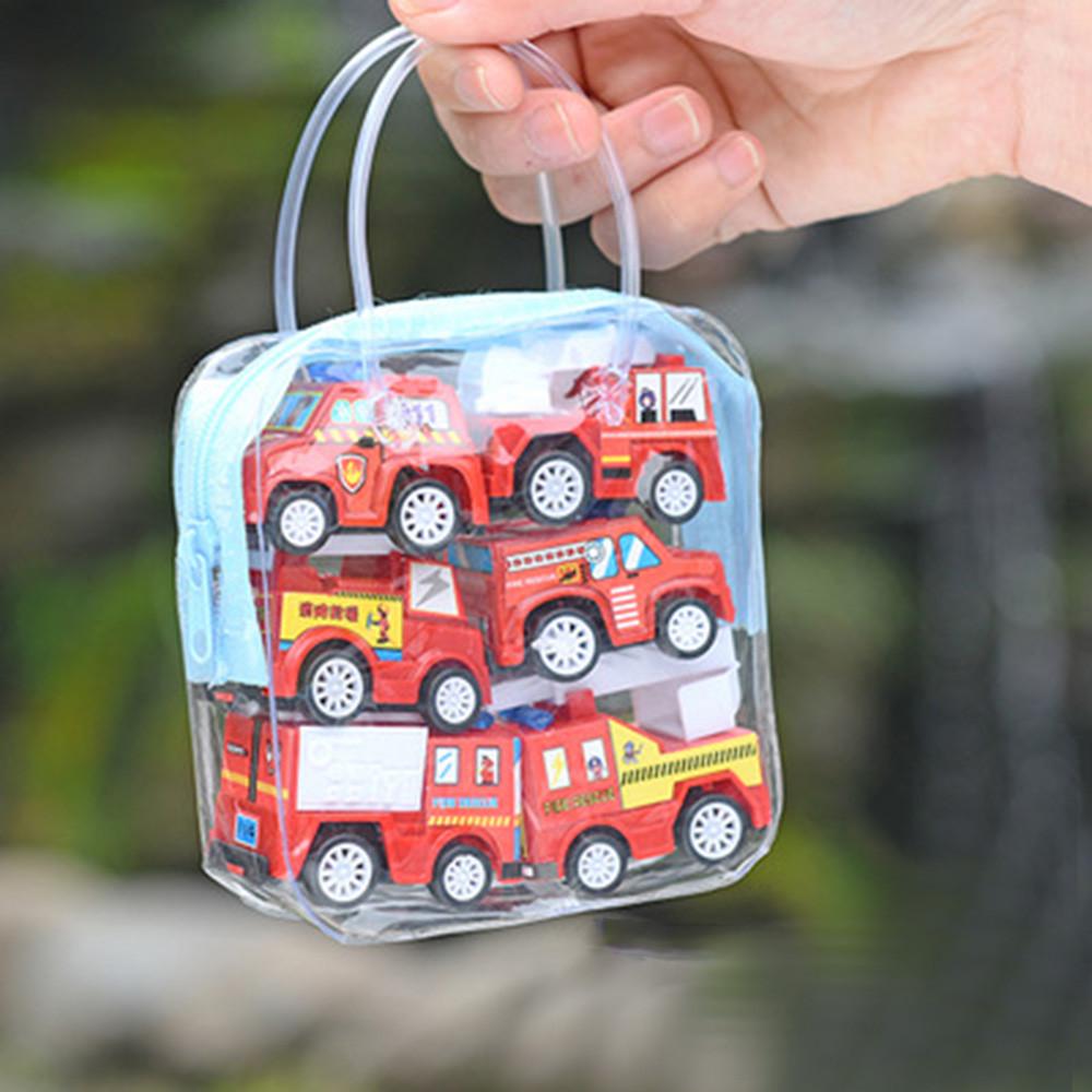 Details about / 6pcs Car Set Children Simulate Educational Trailer Toy Inertia Truck Kids Race