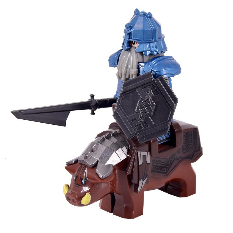 Das Wildschwein Ziegenmontur Tiere Filmmonster Zwergenkrieger Eisener Fuß Däne Anführer der Zwerge Bausteine Spielzeug Für Kinder