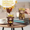 Resin Cow Gnomes Decor Sunflower Cow Doll Rustic Home Garden Cow Ornaments  Home Decor
