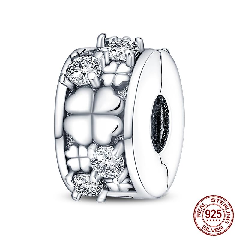 

Настоящее серебро S925, защитные цепочки со звездами и луной и подсолнечником, разделительные бусины, подвески, подходят для S925, оригинальные браслеты, ювелирные изделия своими руками