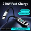 240W PD3.1 48V5A Fast Charging Cable USB C To Type C Cable Digital Display 1M/2M Data Wire For Mobeil Phone Macbook IPad Laptop