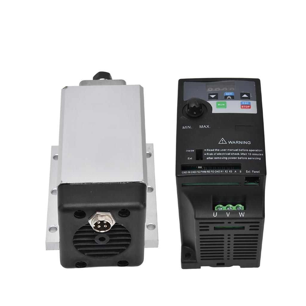 Luftgekühlter Spindelmotor-Kit 0,55 Nm 700 W Bürstenloser Motor und 600 W Antriebsinverter ER11A Spannzange AC 110V