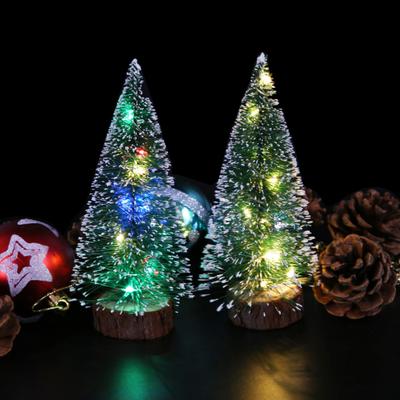 Led Mini Christmas Tree 15cm 20cm 25cm 30cm Warm Light Colorful Light Decorative Ornament For Home