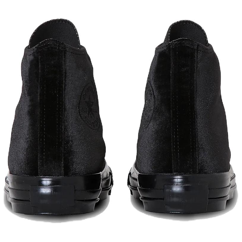 Converse All Star Velvet Hi Comfortable Thin Sole Non-Slip Wear-Resistant High-Top Skate Shoes Unisex Sneakers Black 31313321