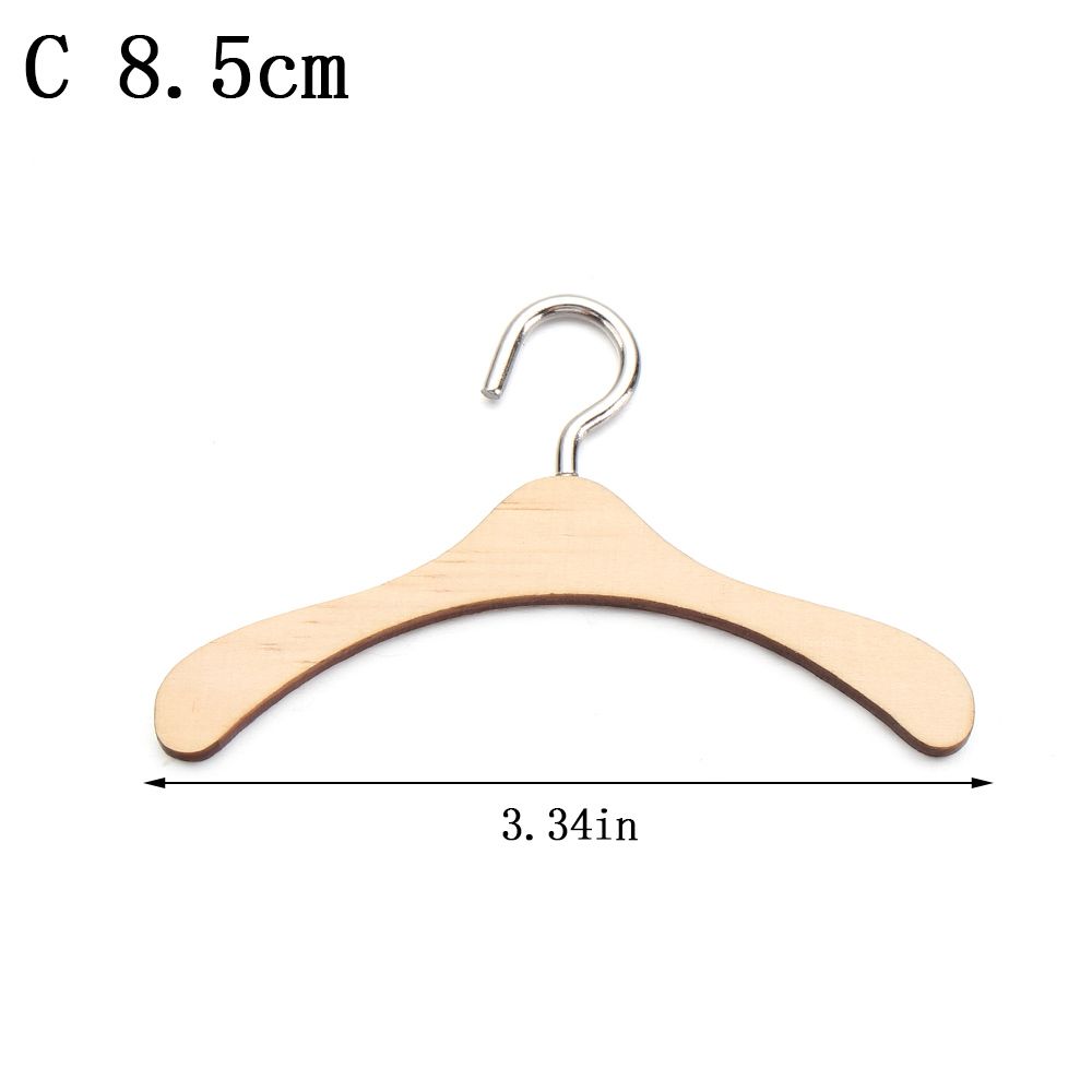4-30CM Doll Wooden Clothes Rack Garment Organizer Hangers for Dolls Handbag Clothes Scarf Holder Stuffed Toys Accessories