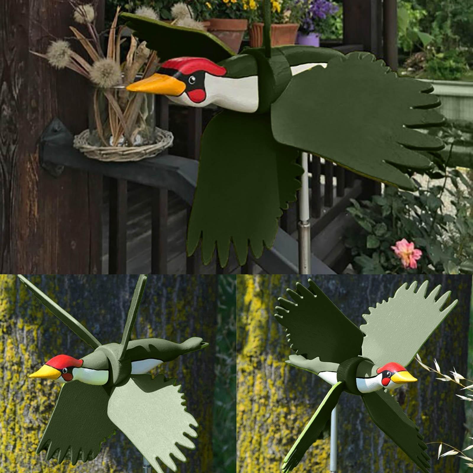 

Деревянная ветряная мельница серии Whirligig-Asuka, украшение для сада с попугаями Whirly