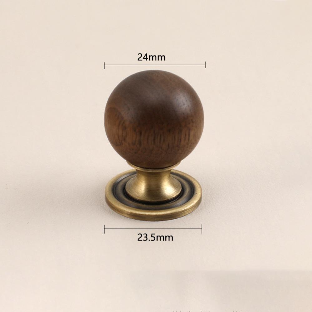 

Brass Walnut Knobs Walnut Wardrobe Door Handles American Retro Knobs Kitchen Cupboard Style A