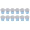 12PCS Light Blue Dot Pattern Imitation Ceramic Water Cup Drinking Mug for Restaurant School Gift