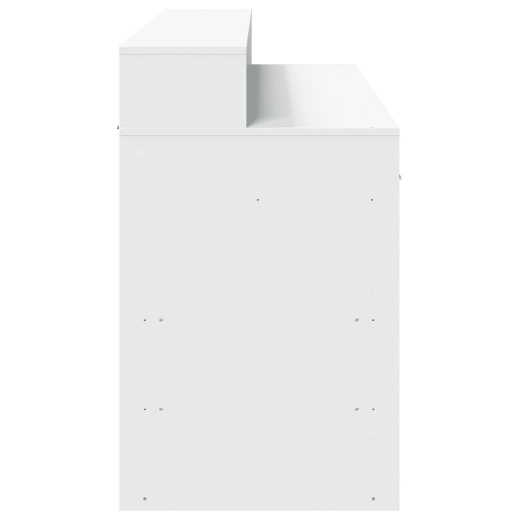 Mesa de Escritório LED Branca 140 x 55 x 91 cm Aglomerado