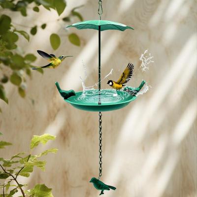 Vogelhaus Futterspender Vogelfutter Schale Futterhaus Wildvogel Futter Eichhörnchen-sicher Gartendekor Eisen Außen Vogelbäder Vogel
