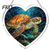 DIY Stained Glass Craft Acrylic Puzzle Suncatcher, Colorful Window Hanging Pendant, Heart Shape Style Sun Catcher Decoration, Ideal for Home