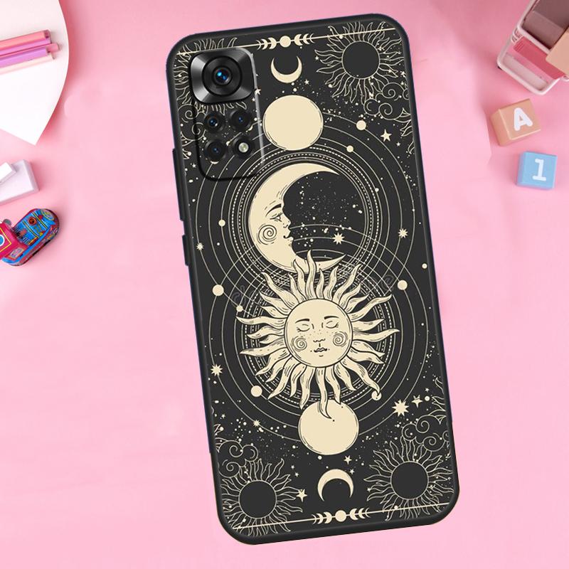Sun Moon Face For Xiaomi Redmi Note 14 10 11 12 13 15 Pro Plus Phone Case For Redmi 15 15C 14C 12C 10C 13C
