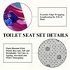 Snowman Print Toilet Bathroom Mat And Shower Curtain Four-Piece Set