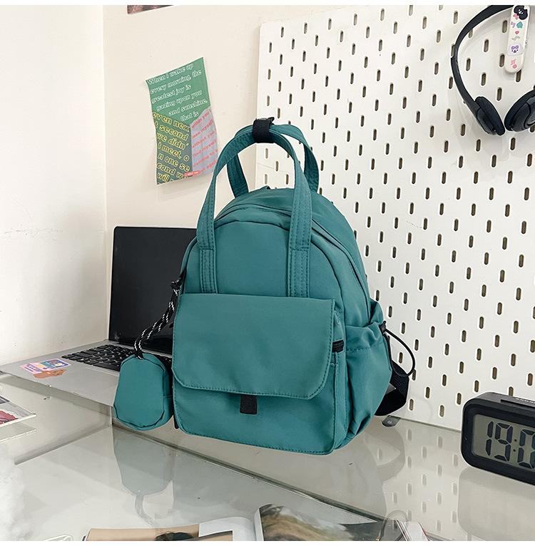 Schoolbag Women's Backpack Korean Version Simple Versatile Anti-splashing Light Travel Fashion Women's Small Cloth Bag