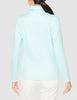 FootJoy Women's Splatter Print Long Sleeve Turtleneck Shirt, Azure Blue, Size S (FJW-F22-S05)