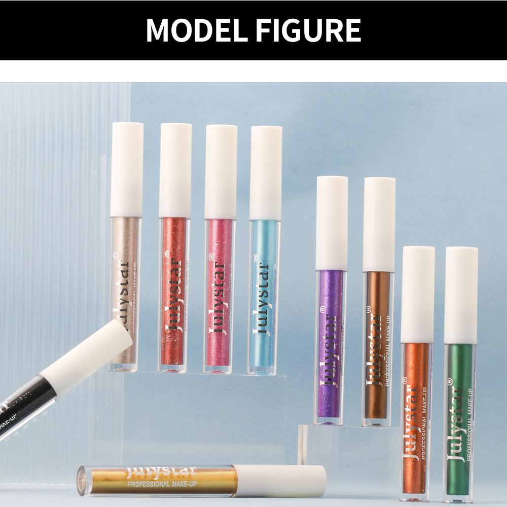 Julystar Ten Colors Pearlescent Matte Liquid Eyeshadow Makeup Bright Streamer Eyeshadow Set