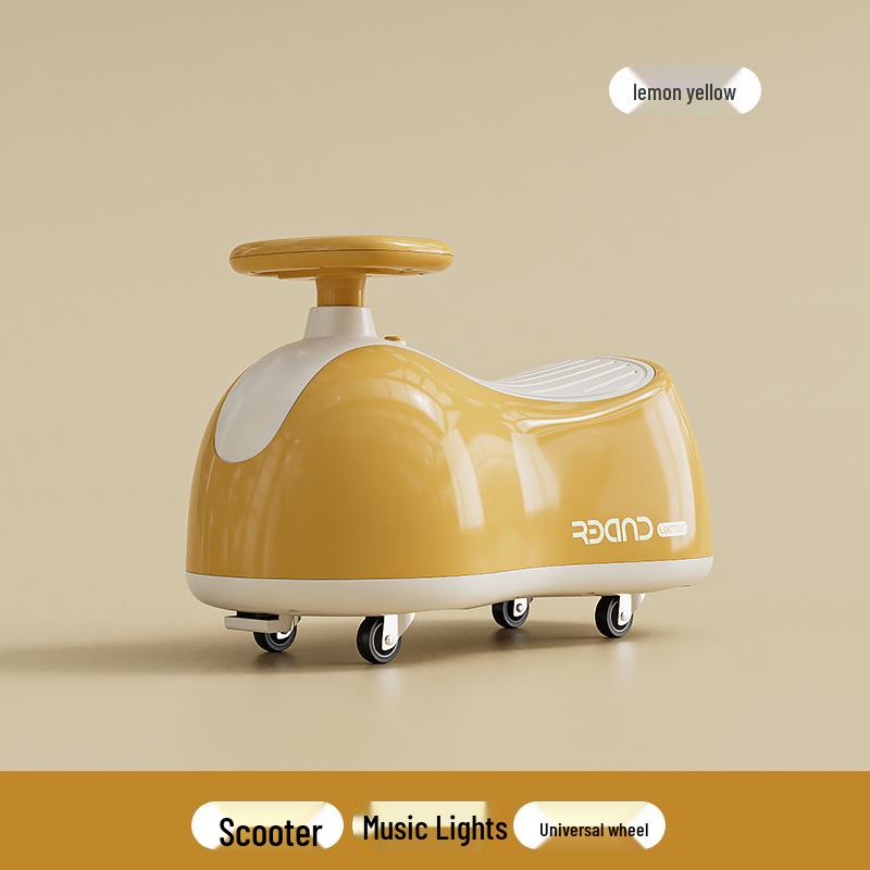 Multifunctional Baby Rocking Horse & Peanut Car with Silent Wheels and Anti-Rollover Design