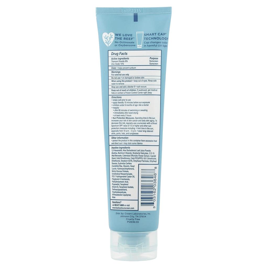Blue Lizard Australian Sunscreen Mineral Sunscreen for Babies, SPF50, 5 Fl Oz (148 Ml)