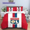Olympique Lyonnais Pattern Bedding Quilt Set  Home Decoration  Gift (1 * duvet cover + 2 * pillowcase  without core)