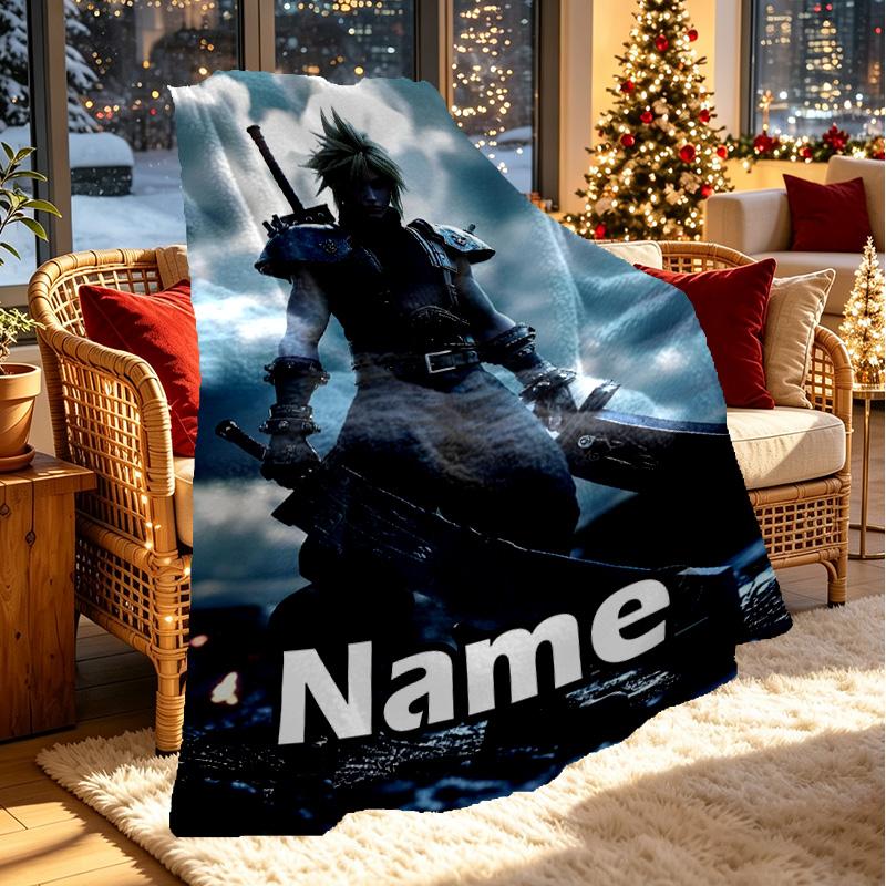 Custom Name Personalized Final Fantasy Print Blanket, Home Decor, Bedroom, Sofa, Camping, Couch, Gifts for Birthday ChristmasEnthusiasts