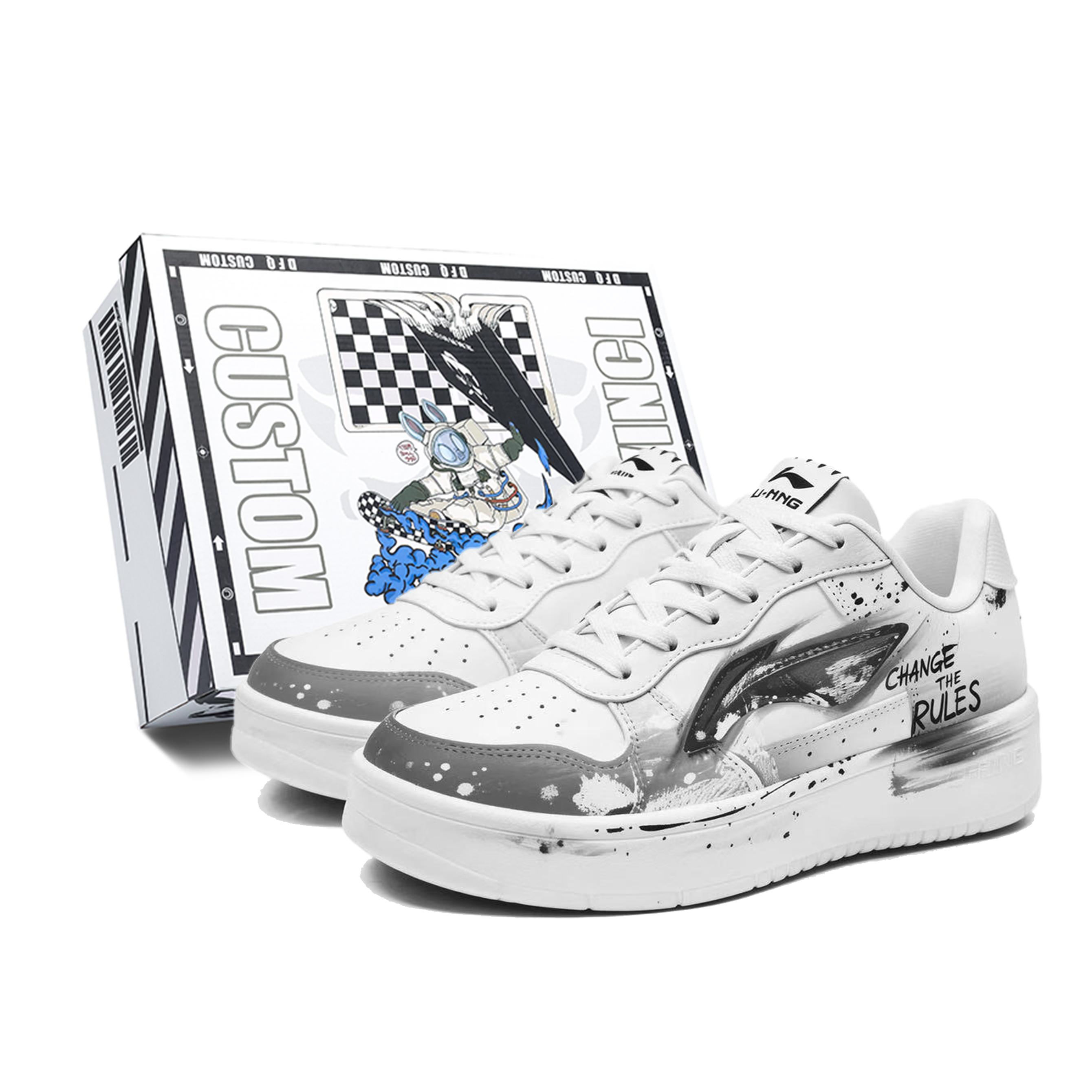 

Li Ning Floating Boat Ink Stain Chaos, Box Abrasion Resistant Slip Resistant Low top Skateboard Shoes Women s Black AGCS420-6(TeamM--BOX) 37