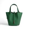 bag women's first layer cowhide vegetable basket bag versatile bucket bag genuine leather women's bag feeling handbag