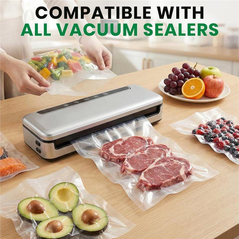 A03F-Food Vacuum Sealer Bags 100Pcs For Sous Vide Saver Kitchen Storage Vacuum Packaging Bags Tool