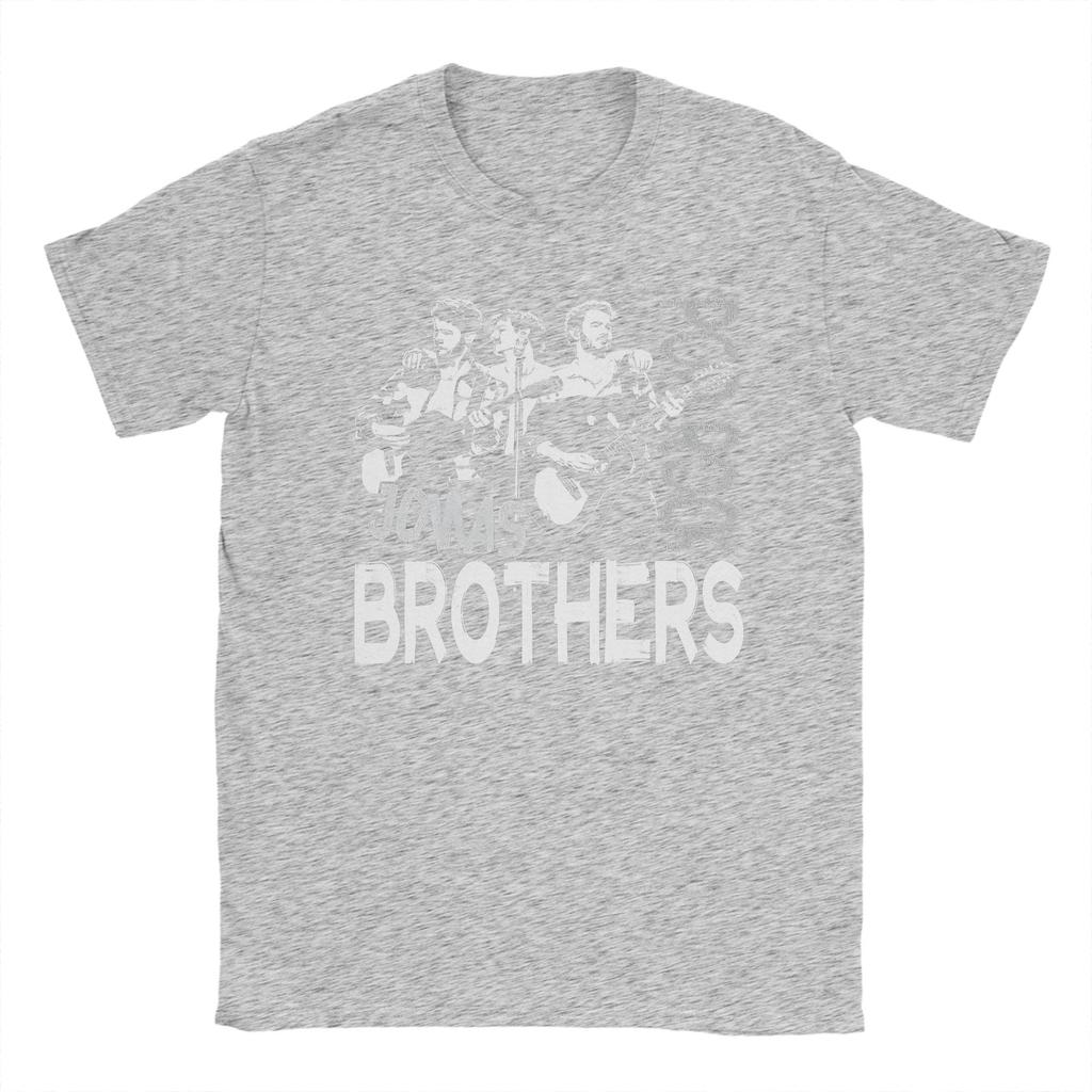 Men's Jonas Brother T Shirts Music  Cotton Clothes Vintage Short Sleeve Round Collar Tees Printed T-Shirt