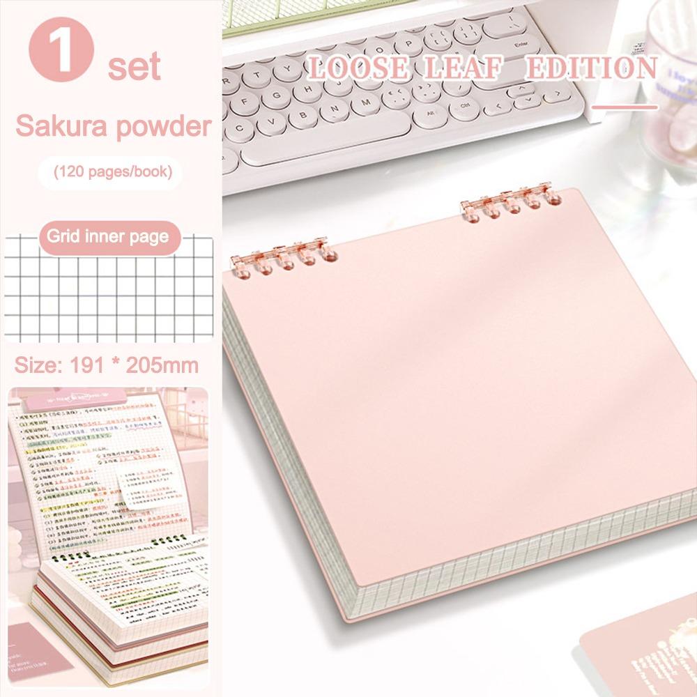 Color Loose-leaf Notebook 120 Pages Hand Account Book Multifunctional Diary Book School Office