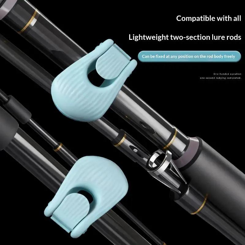 1PC Portable Fishing Rod Holder Fixer Clip Lure Rod Bundling Clamp Compact Beach Fishing Pole Holder Fishing Accessory