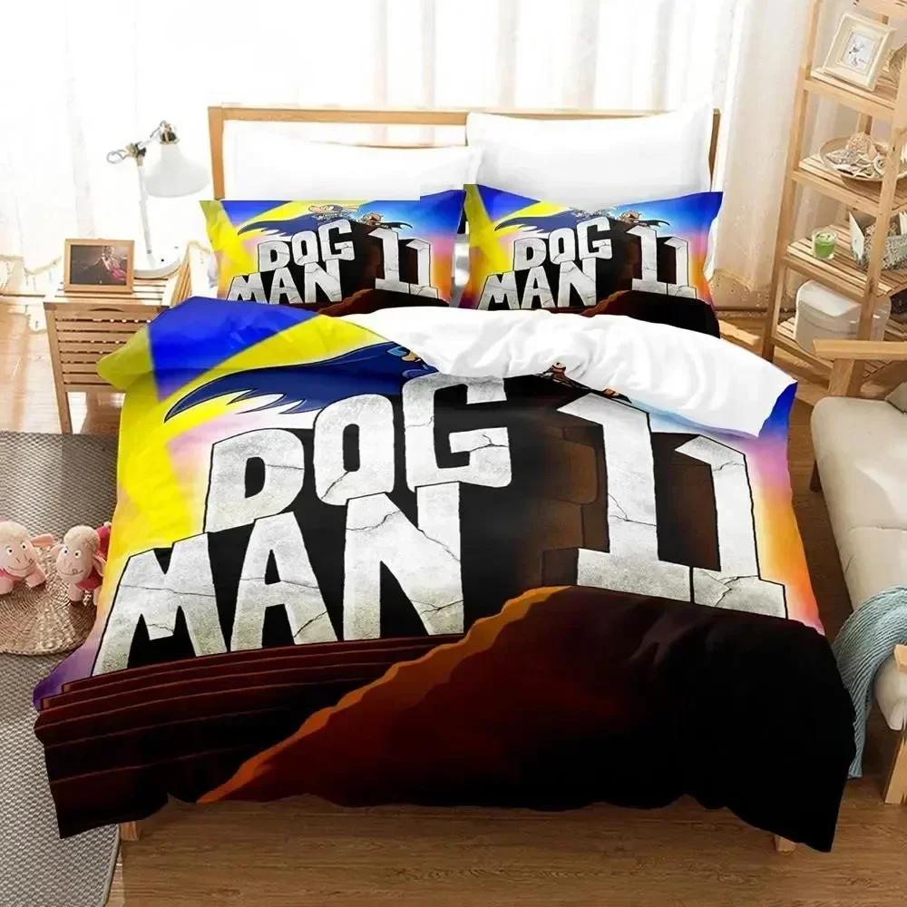 

3D Print Cartoon Dog Man Bedding Set Duvet Cover Sheet Printed Bed Set Pillowcase Bed Full Queen King Size Comforter Bedroom 135x200cm