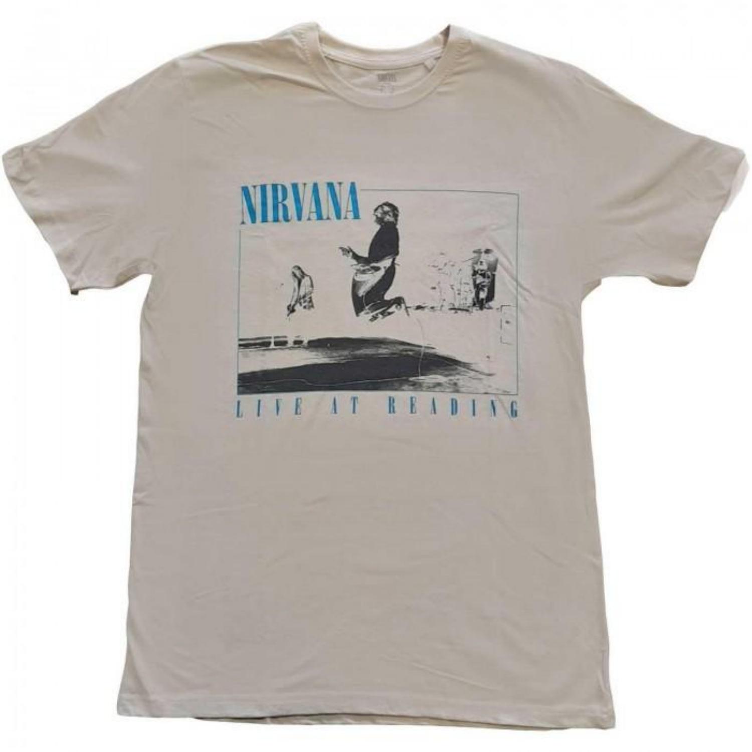Унисекс Взрослая футболка Nirvana Live At Reading S чёрный