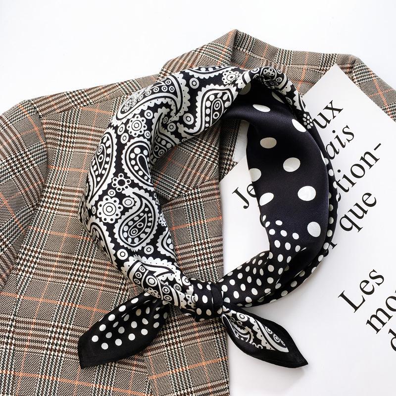 Classic British style silk small square scarf women s silk scarf thin silk scarf spring and autumn versatile decorative mulberry silk scarf