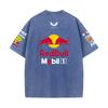Summer F1 Racing Suit Red Bull Vestapan Team Uniform Short Sleeved Vintage Wash T-shirt Round Neck T-shirt