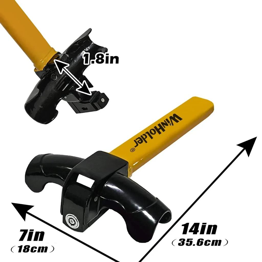 Universal Car Steering Wheel Lock Anti-Theft T Type T-Bar Security Lock with Keys Vehicle Security Protection High Safety