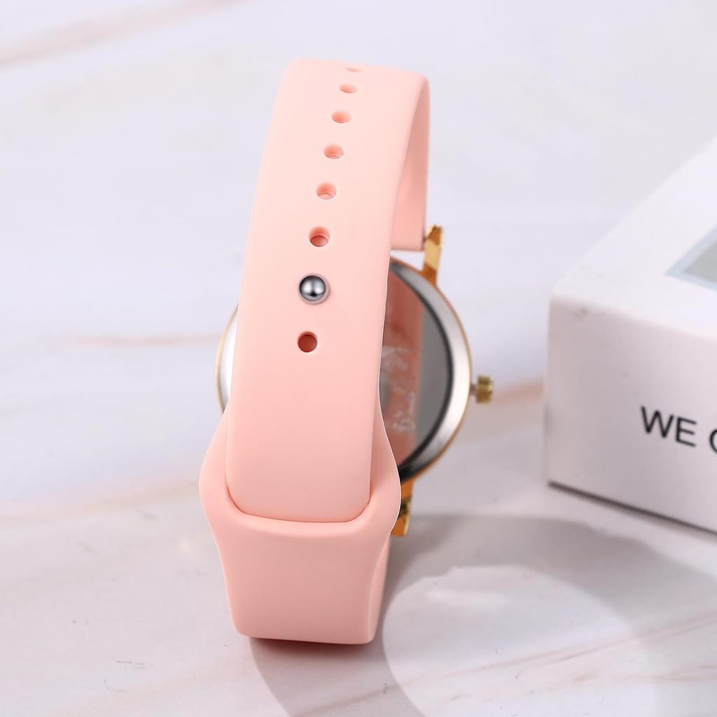 Floral Wristwatch with Silicone Analog Adjustable Quartz Pastoral Business Beautiful Fashion Watch Perfect Gift for or Your Girlfriend Women's Band,