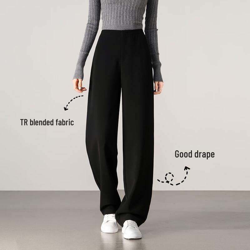 HSTYLE Women s High-Waist Wide-Leg Suit Pants