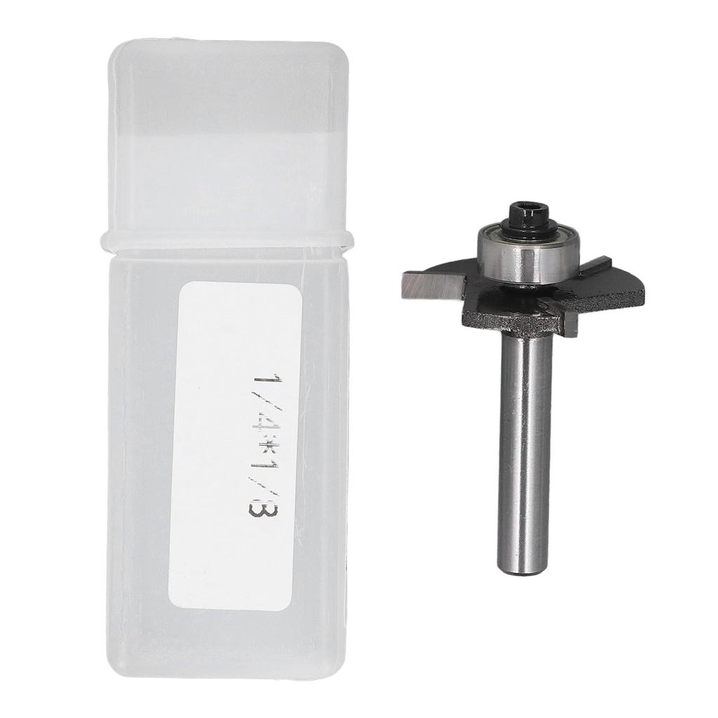 T-förmiger Fräser 1/4 Zoll Schaft 1/8 Schneidenhöhe Lager 3 Zähne Nutfräser für Holz Sperrholz