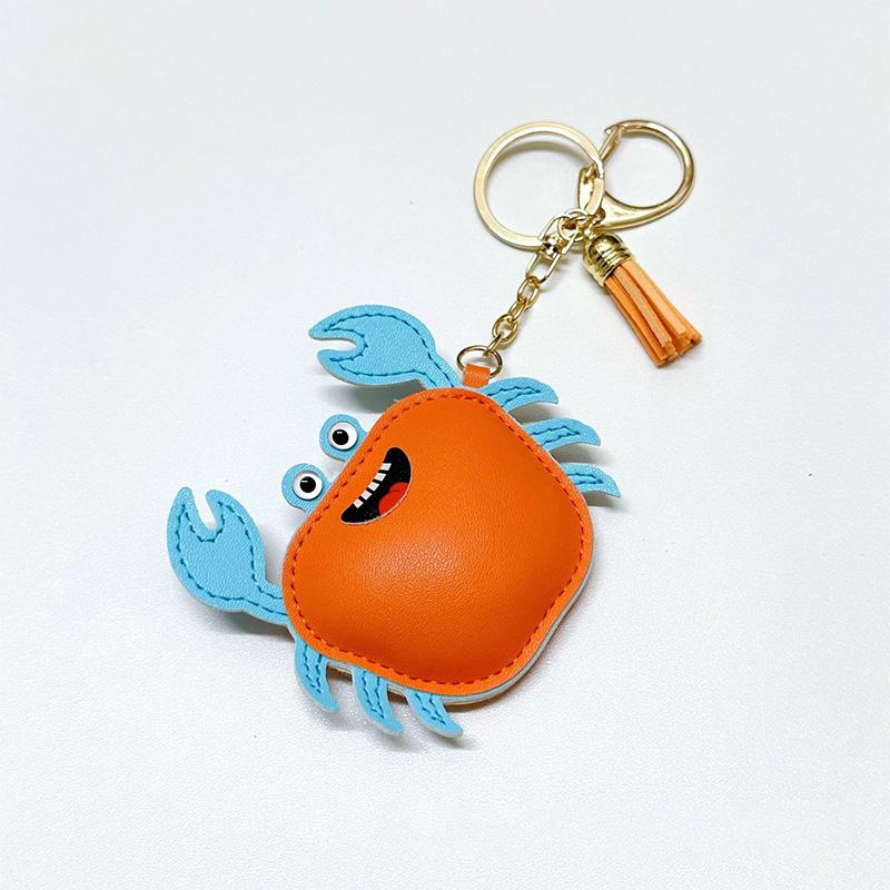 Krabben-Münzbörse Mikrofaserleder Mini-Geldbörse Make-up Kopfhörer Aufbewahrungstasche, Schultaschen-Hängeanhänger Handtaschen-Charm Zubehör