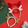 Christmas Headband Plush Reindeer Antlers Headband Holiday Costume Accessories for Christmas Party Favors Photo Booth Props