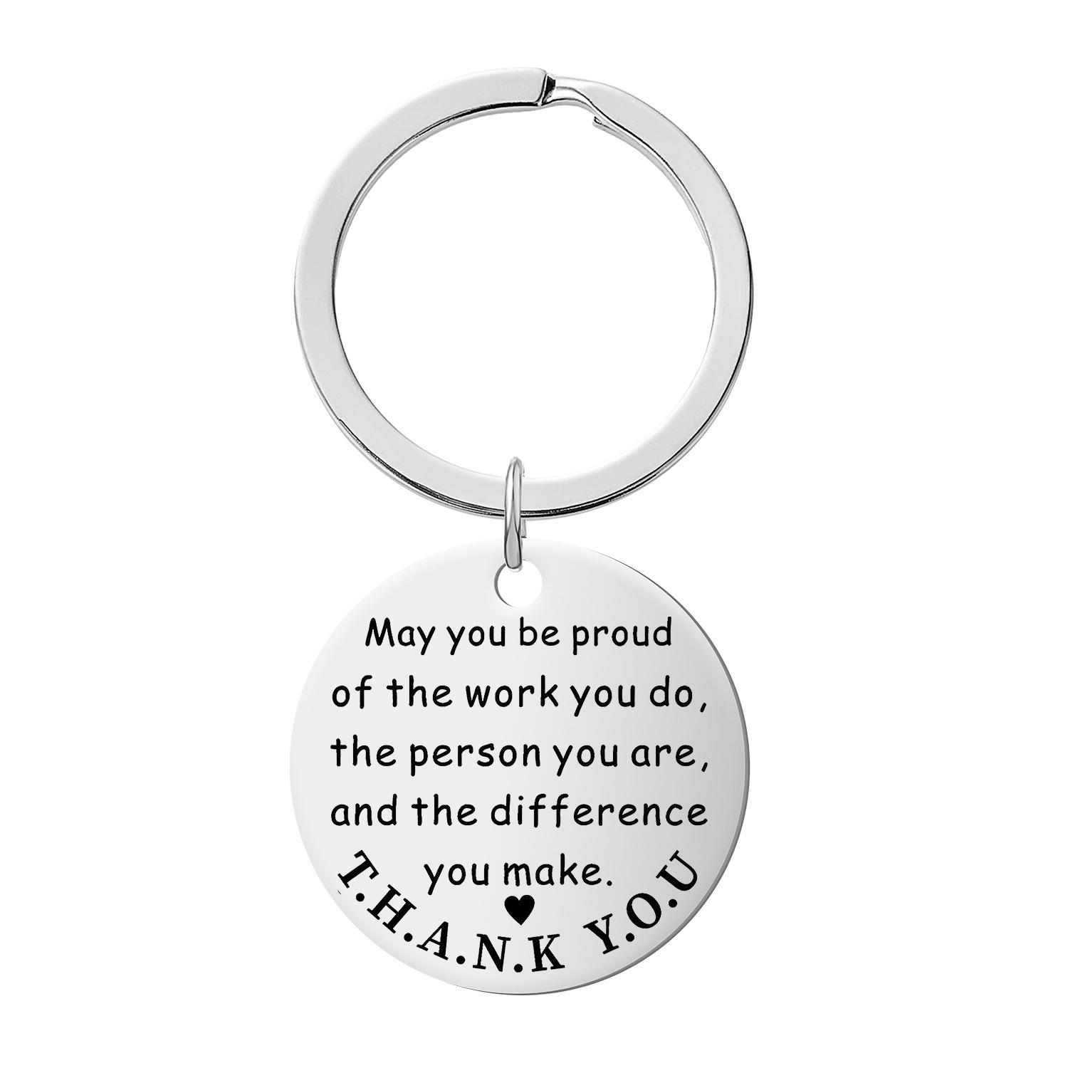 

Брелок з гравіюванням з нержавіючої сталі - ідеальний транскордонний подарунок для родини, друзів і вчителів