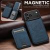SUTENI Wireless Charging Phone Case Magnet Card Holder Stand Faux Leather For iPhone 17 Pro Max 16 Plus 15 14 13 12