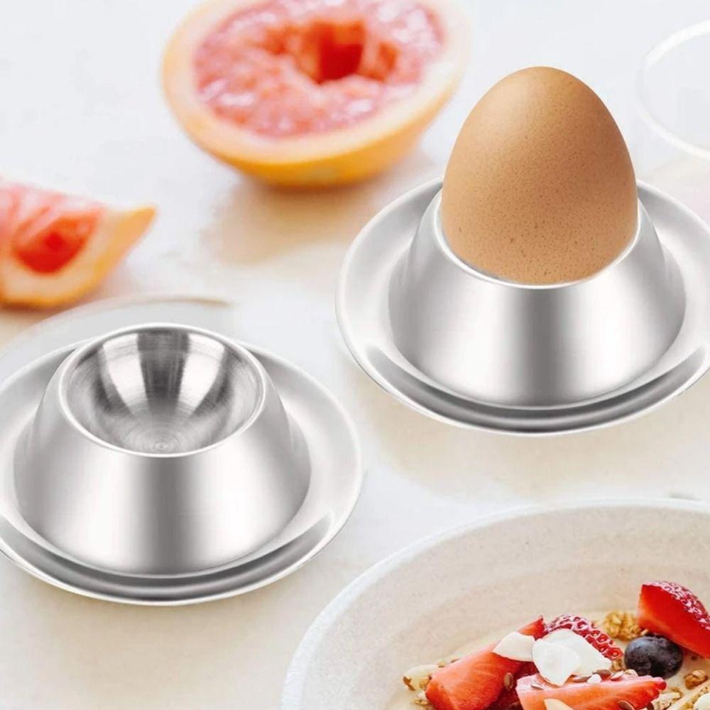Stainless Steel Home Decoration Kitchen Xmas Craft Eggs Cup Egg Stand Egg Holder Storage Rack