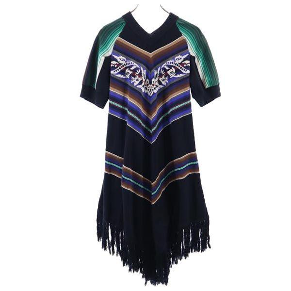 Sacai Luck Overall Handle Short Sleeve Knit Poncho One Piece Women Used